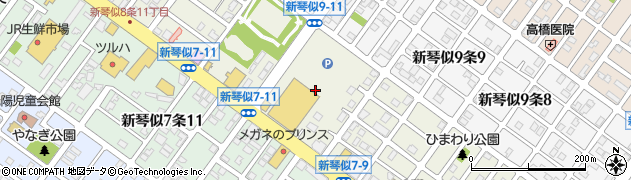 北海道札幌市北区新琴似８条10丁目周辺の地図