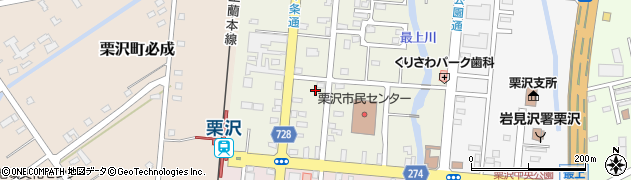 北海道岩見沢市栗沢町北本町100周辺の地図
