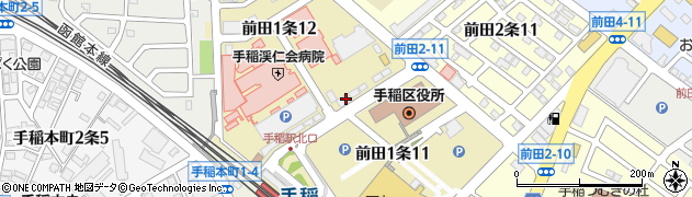 住友生命保険相互会社　札幌支社新手稲支部周辺の地図