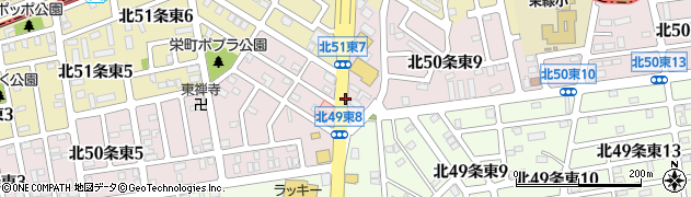 北海道札幌市東区北５０条東周辺の地図