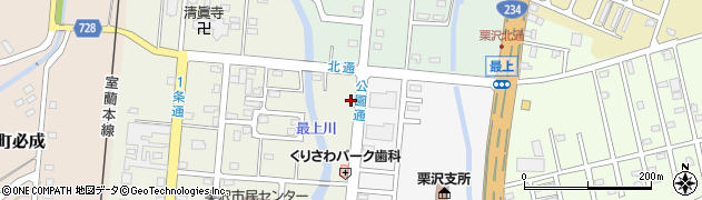 北海道岩見沢市栗沢町北本町179周辺の地図