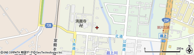 北海道岩見沢市栗沢町北本町183周辺の地図
