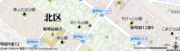 北海道札幌市北区新琴似１１条周辺の地図