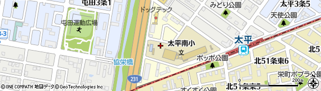 北海道札幌市北区太平１条周辺の地図