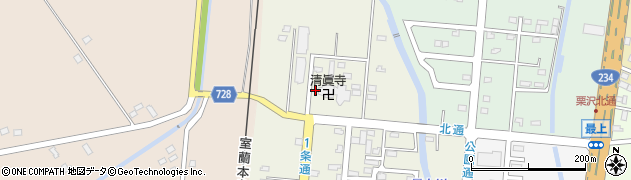北海道岩見沢市栗沢町北本町195周辺の地図