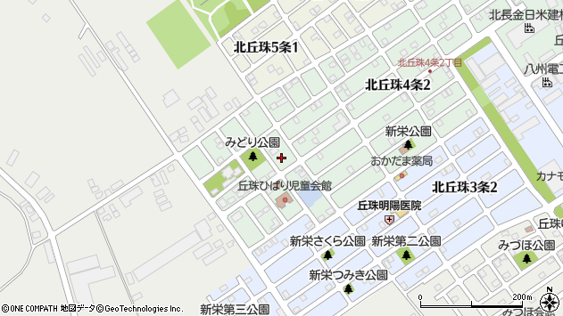 〒007-0884 北海道札幌市東区北丘珠四条の地図