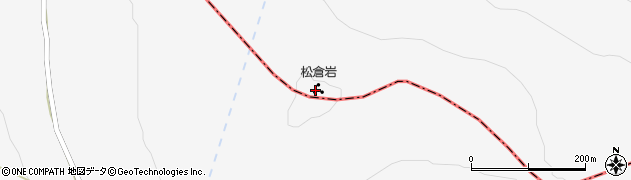 松倉岩周辺の地図