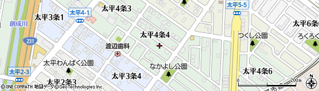 北海道札幌市北区太平４条周辺の地図