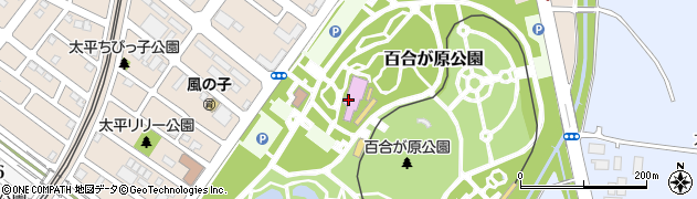 札幌市役所建設局　みどりの推進部・百合が原緑のセンター周辺の地図