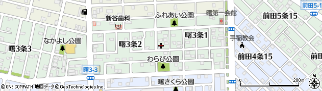 北海道札幌市手稲区曙３条周辺の地図