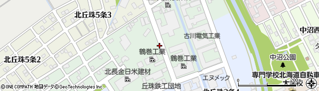 北海道札幌市東区北丘珠４条周辺の地図