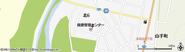 北海道本別町（中川郡）清流町周辺の地図