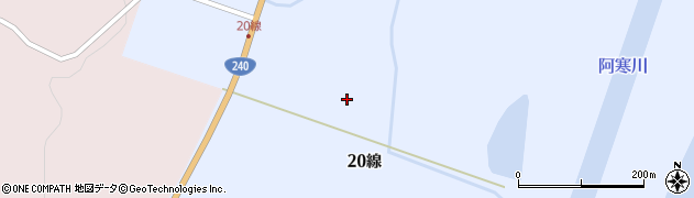 北海道釧路市阿寒町上阿寒２０線周辺の地図