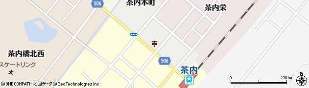茶内郵便局周辺の地図