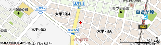 北海道札幌市北区太平７条周辺の地図