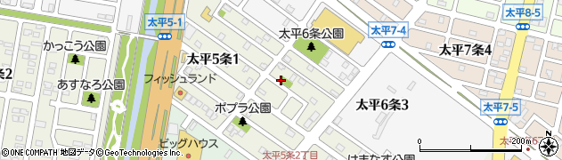 太平学田風の子子供公園周辺の地図