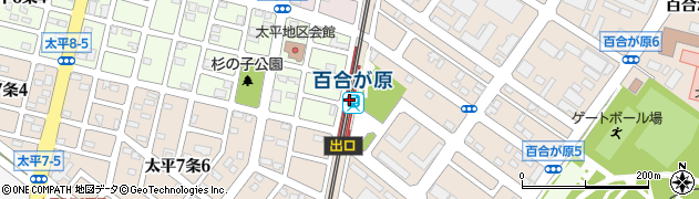 百合が原駅周辺の地図
