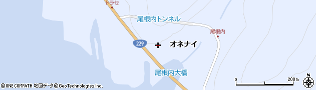 北海道神恵内村（古宇郡）神恵内村（オネナイ）周辺の地図