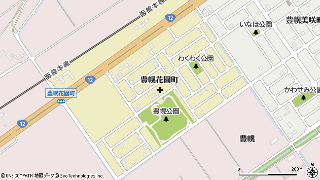 〒067-0026 北海道江別市豊幌花園町の地図