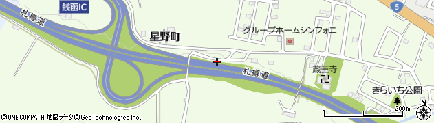 北海道小樽市星野町6周辺の地図