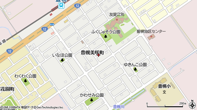 〒067-0027 北海道江別市豊幌美咲町の地図