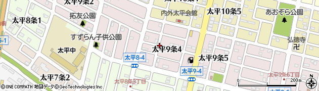 北海道札幌市北区太平９条周辺の地図