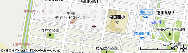 札幌市営住宅屯田西団地１０号棟周辺の地図