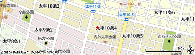 北海道札幌市北区太平１０条周辺の地図