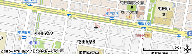屯田横山眼科周辺の地図