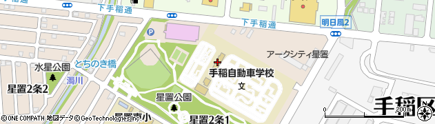 手稲自動車学校周辺の地図