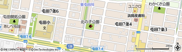 屯田北の子公園周辺の地図