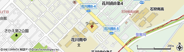ラッキー花川南店周辺の地図