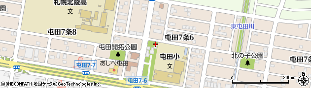 北海道札幌市北区屯田７条周辺の地図