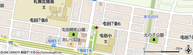 北海道札幌市北区屯田７条周辺の地図