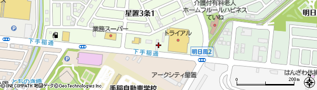 ローソン札幌星置３条店周辺の地図