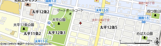 北海道札幌市北区太平１２条周辺の地図
