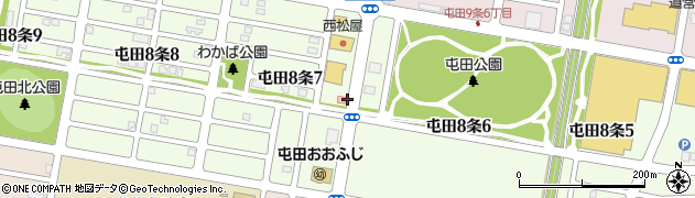 北海道札幌市北区屯田８条周辺の地図