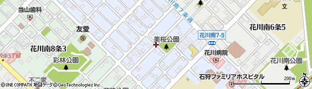 北海道石狩市花川南７条4丁目周辺の地図