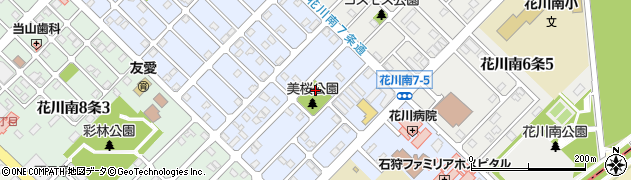 花川南美桜公園周辺の地図