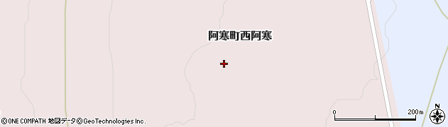 北海道釧路市阿寒町西阿寒周辺の地図