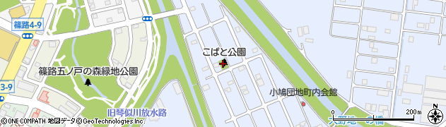 上篠路こばと公園周辺の地図