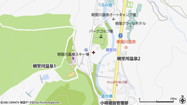 〒047-0154 北海道小樽市朝里川温泉の地図