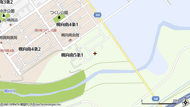 〒069-0375 北海道岩見沢市幌向南五条の地図