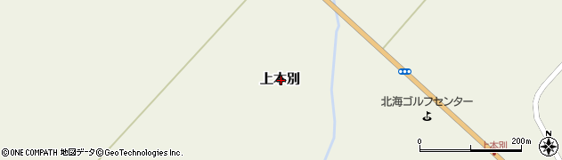 北海道中川郡本別町上本別周辺の地図