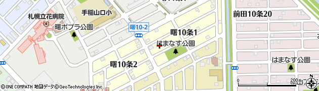 北海道札幌市手稲区曙１０条周辺の地図