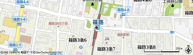 篠路駅周辺の地図