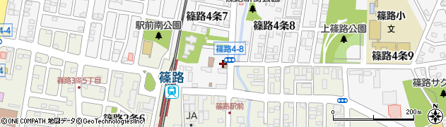 篠路駅前郵便局周辺の地図