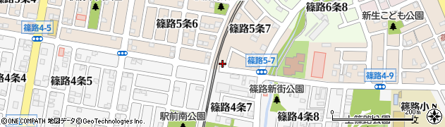 篠路こだま公園周辺の地図