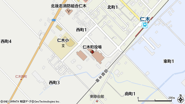 〒048-2400 北海道余市郡仁木町（以下に掲載がない場合）の地図