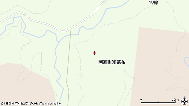 〒085-0225 北海道釧路市阿寒町知茶布の地図